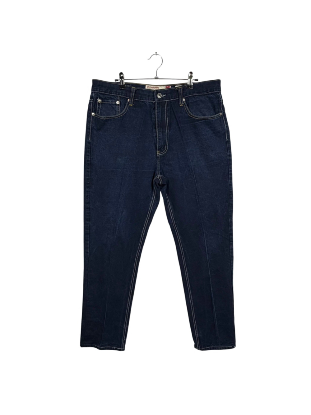 PJ Mark Classic Fit Straight Leg Jeans Blue Denim Cotton High Rise Mens 38x34